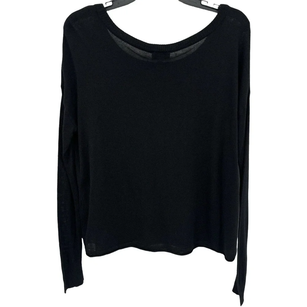 $185 Line Sweater in Caviar Modal and Cashmere Size XS - Picture 2 of 8